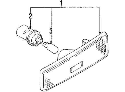 GM 96058529 Marker Lamp 96058529 GM Marker Lamp