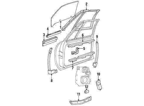 12371637 GM Window Frame, Driver Side