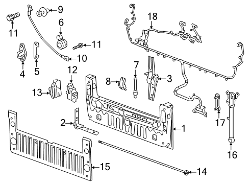 GM 84726066 Clip, End Gate Lock 84726066 GM Clip, End Gate Lock
