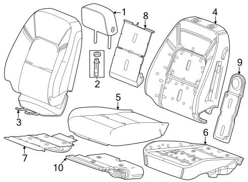GM 87836777 Cover, Front Seat Cushion 87836777 GM Cover, Front Seat Cushion