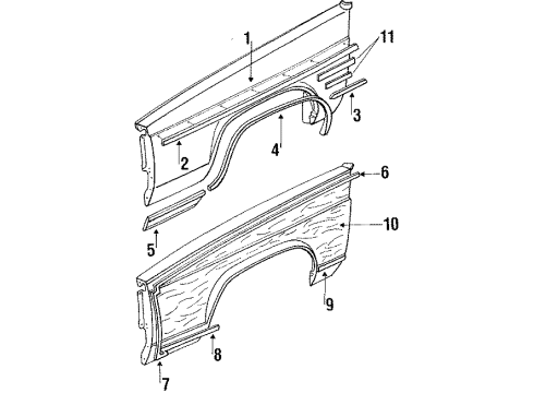 GM 1254540 Nameplate, Passenger Side 1254540 GM Nameplate, Passenger Side