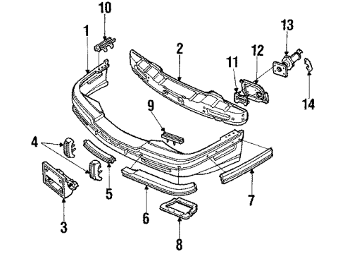 1644501 GM Bumper Cover, Front and Rear
