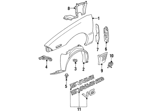 22659561 GM Fender Bracket, Driver Side