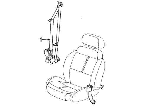 21052718 GM Buckle, Passenger Side