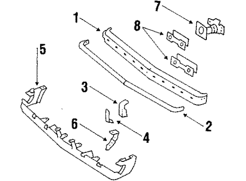 GM 22040907 Energy Absorber, Front 22040907 GM Energy Absorber, Front