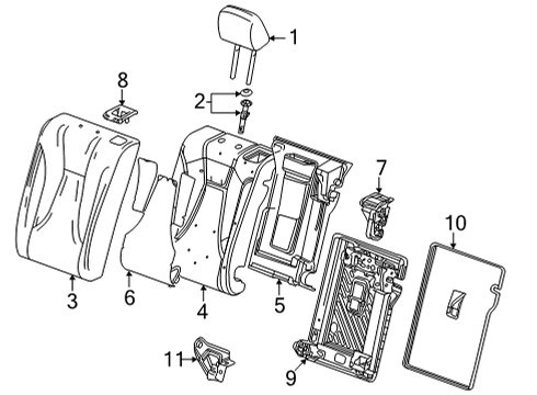 85120088 GM Latch, Folding Rear Seat