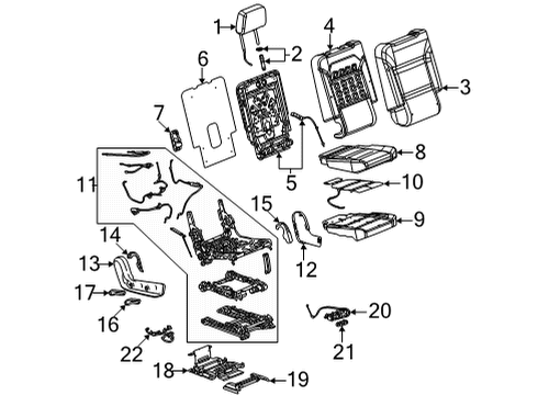 GM 85139279 Cover, Seat Back Cushion 85139279 GM Cover, Seat Back Cushion