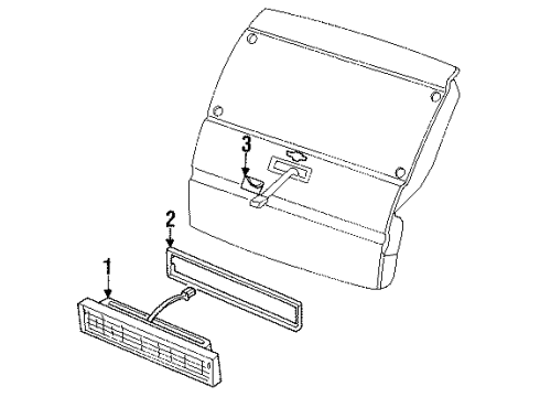 5977976 GM High Mount Lamp