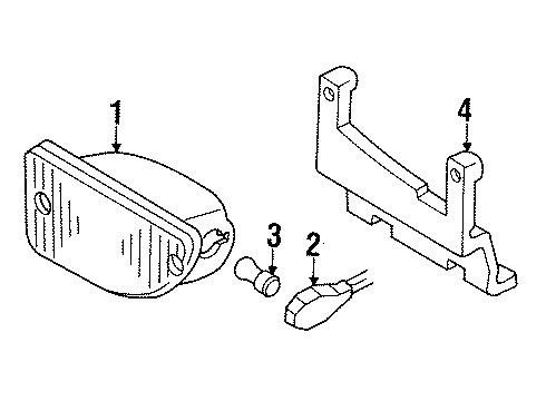 GM 16513084 Parking Lamp, Passenger Side 16513084 GM Parking Lamp, Passenger Side