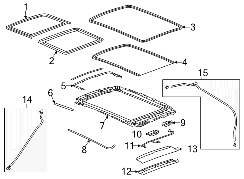 GM 26398161 Bolt, Roof Panel 26398161 GM Bolt, Roof Panel
