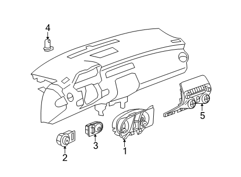 GM 23295408 Instrument Cluster 23295408 GM Instrument Cluster