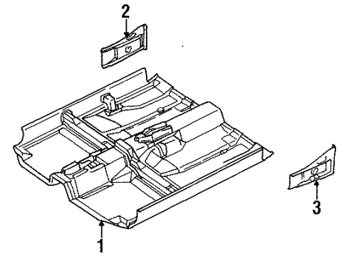 GM 91173472 Front Floor Pan 91173472 GM Front Floor Pan