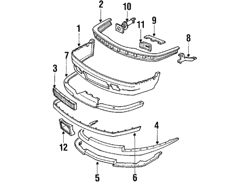 1644156 GM Energy Absorber Mount Plate, Front