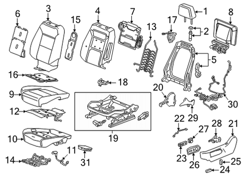 GM 42914463 Guide Assembly-Front Seat Head Restraint *Sky Coolant Gra 42914463 GM Guide Assembly-Front Seat Head Restraint *Sky Coolant Gra