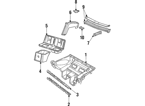 GM 10282260 Storage Box, Rear 10282260 GM Storage Box, Rear