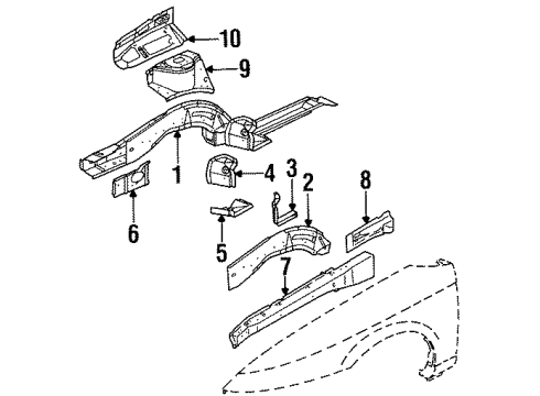 21080916 GM Outer Rail, Front Passenger Side