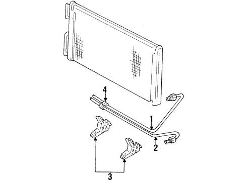 GM 25623775 Oil Cooler Line Bracket 25623775 GM Oil Cooler Line Bracket