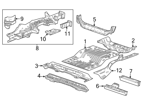 GM 86537373 Panel, Floor Pan 86537373 GM Panel, Floor Pan