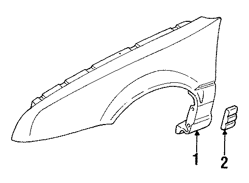 GM 12394558 Molding, Driver Side 12394558 GM Molding, Driver Side