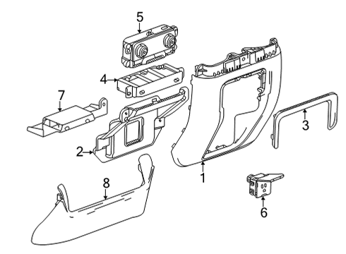 GM 85599127 Receptacle, Video Player 85599127 GM Receptacle, Video Player