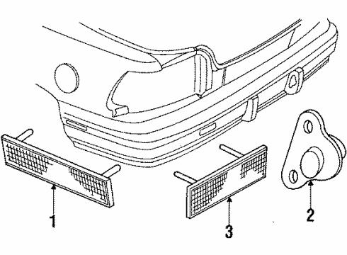 5975427 GM Reflector, Rear