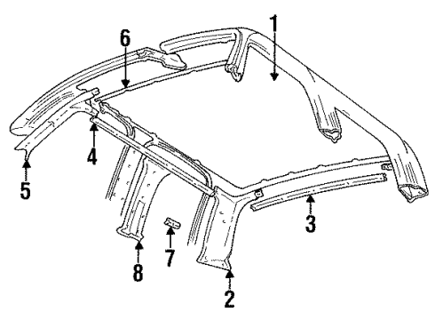 14010956 GM Molding, Passenger Side