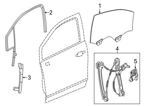 85579625 GM Rear Guide, Front Passenger Side