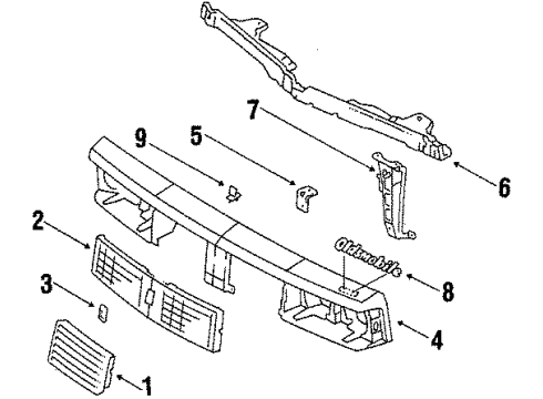 12337443 GM Header Panel, Front