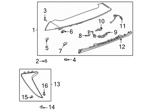 42862184 GM Spoiler, Rear Compartment