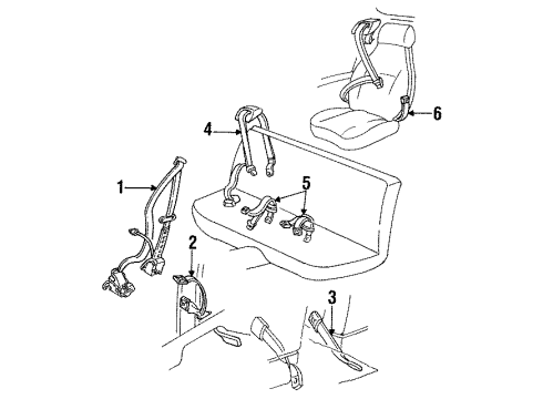 12511497 GM Seat Belt Assembly, Driver Side