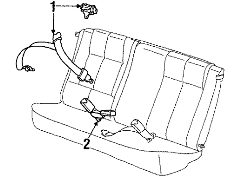 21039812 GM Lap Belt, Center