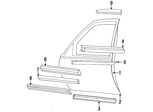 20685702 GM Molding, Passenger Side