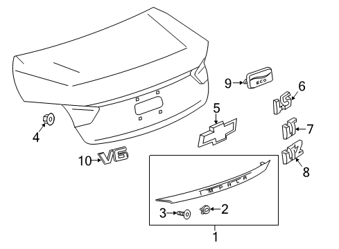 GM 84690664 Nameplate, Rear 84690664 GM Nameplate, Rear