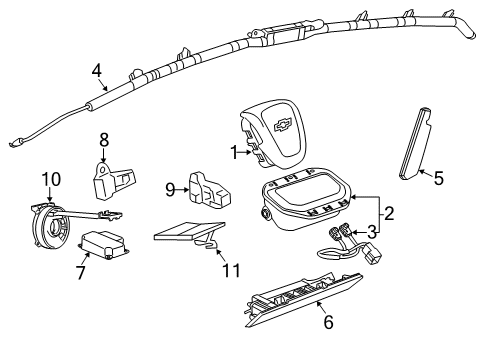GM 20918136 Knee Inflator Module 20918136 GM Knee Inflator Module