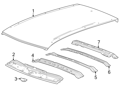 GM 42734589 Panel, Roof Panel 42734589 GM Panel, Roof Panel