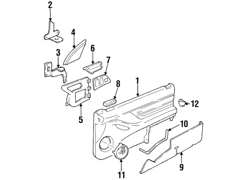 22550698 GM Door Trim Panel Lower Bracket, Passenger Side