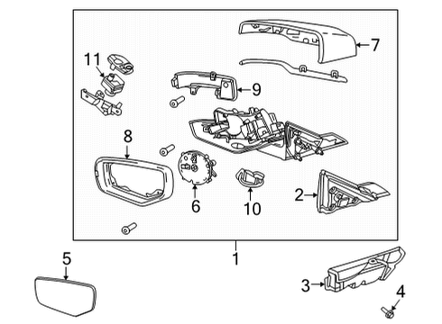 42885273 GM Housing Assembly-Outside Rear View Mirror *Service Primer