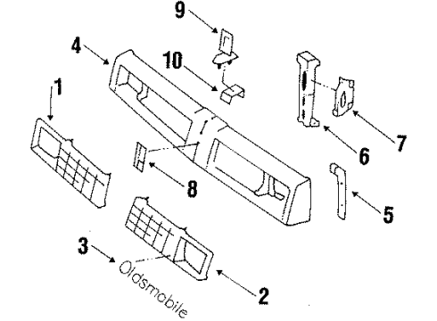 GM 12337442 Header Panel, Front 12337442 GM Header Panel, Front