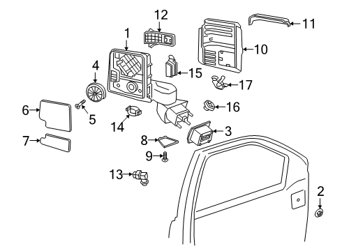 11603548 GM Bolt, Rear View Mirror