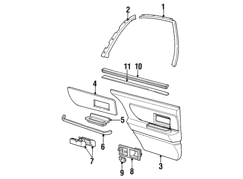 GM 12535552 Courtesy Lamp, Rear Passenger Side 12535552 GM Courtesy Lamp, Rear Passenger Side