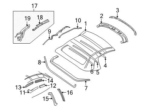 GM 10316052 Top Assembly, Oak 10316052 GM Top Assembly, Oak