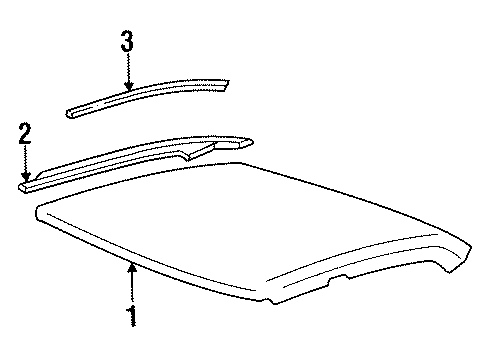 25641168 GM Drip Molding, Passenger Side