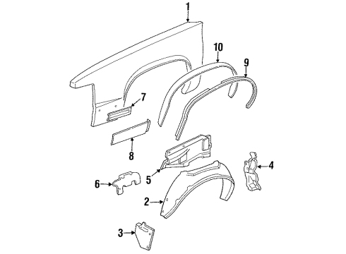 25528264 GM Deflector, Front Inner