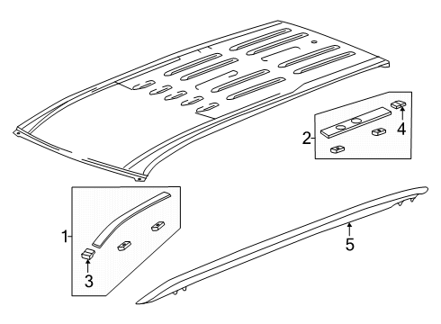 26481444 GM Retainer, Roof Panel