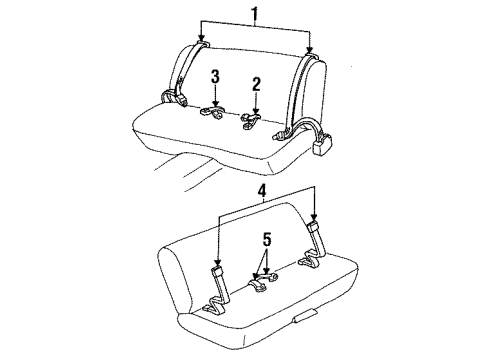 12331235 GM Center Belt Assembly