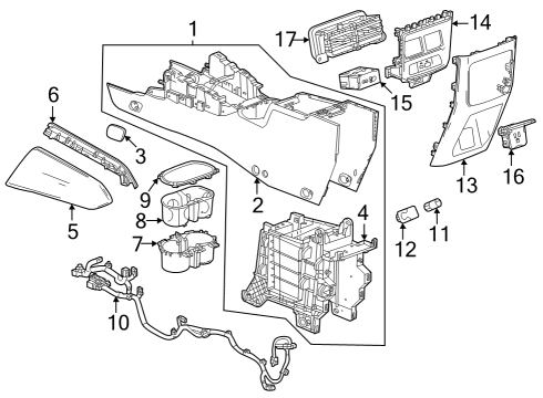 GM 87859271 Plate, Floor Console, Jet Black, Rear 87859271 GM Plate, Floor Console, Jet Black, Rear