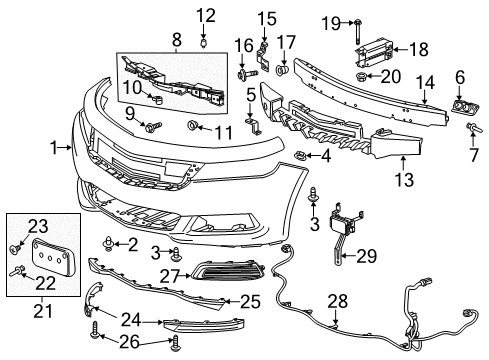 GM 84197978 Distance Sensor Bracket 84197978 GM Distance Sensor Bracket