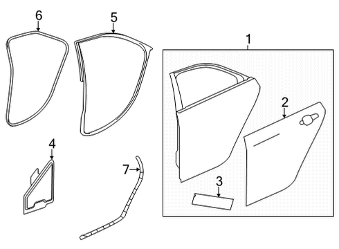 23412115 GM Panel, Rear Door Inner/Outer Panel