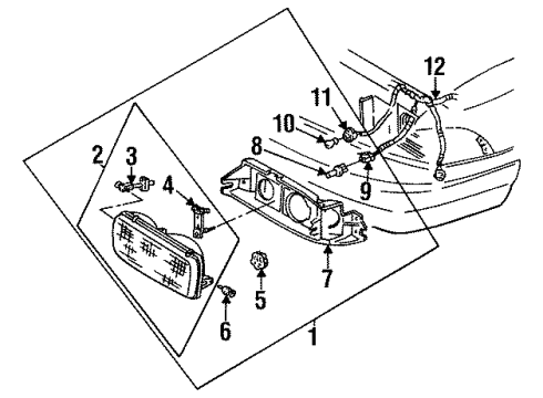 16522104 GM Headlamp Assembly, Passenger Side