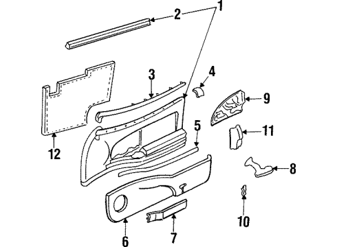 22579582 GM Map Pocket, Passenger Side